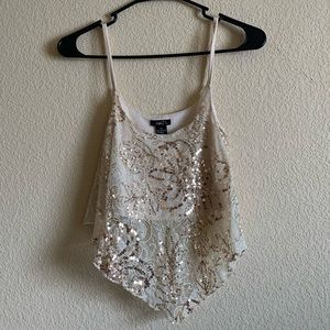 Sequin Lace crop top